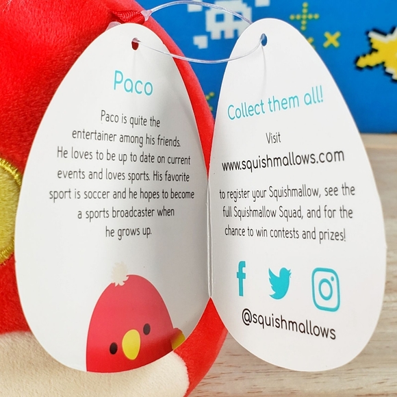 Squishmallow Paco the Red Parrot 5" UltraSoft Stuffed Animal Plush Toy NWT - Picture 11 of 12